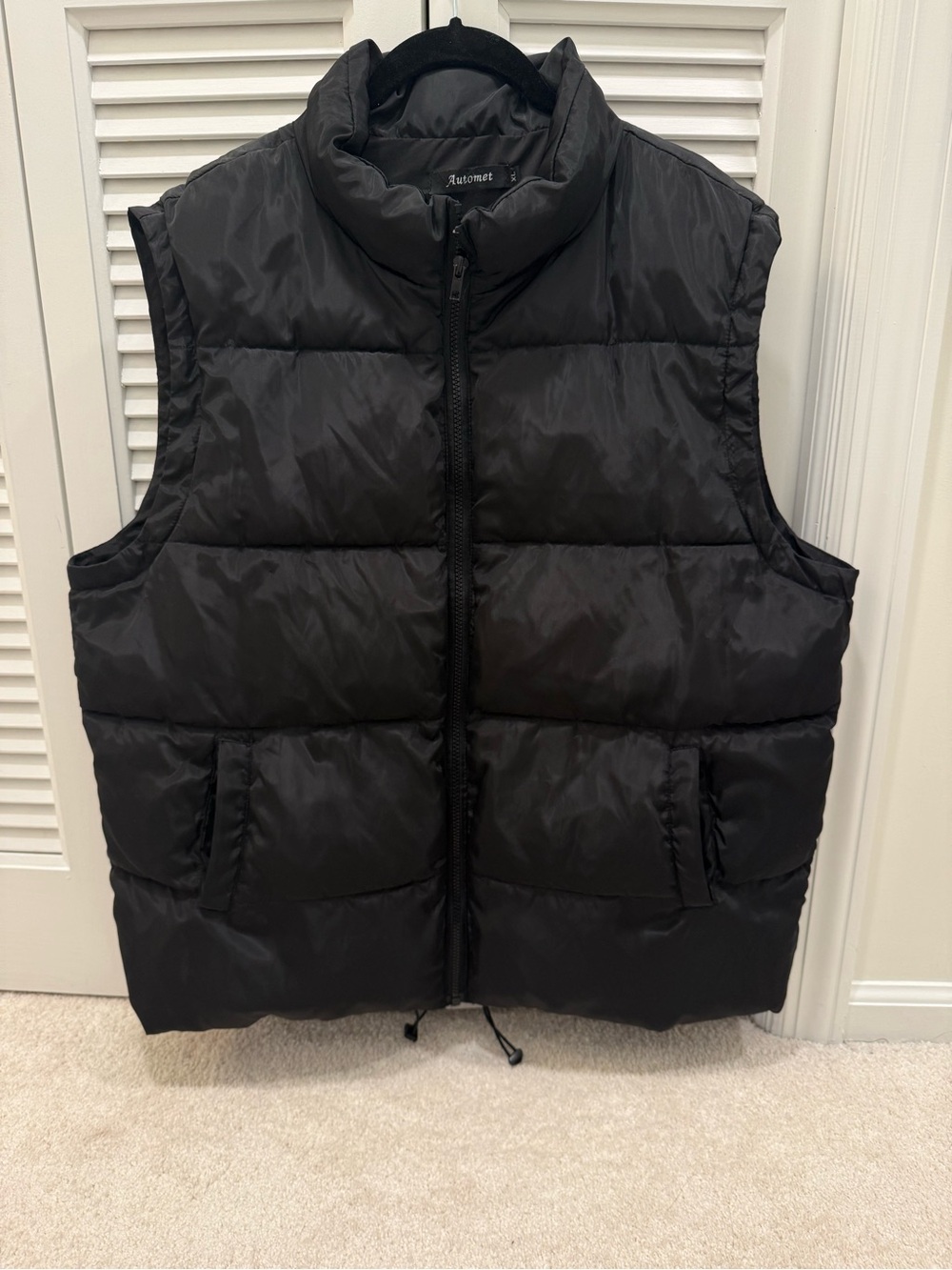 Black Puffer Vest for Men